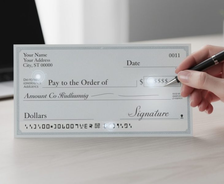 apprenez à remplir un chèque étape par étape grâce à notre guide détaillé accompagné d'un exemple visuel pour vous faciliter la compréhension.