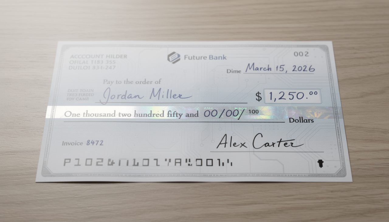Example De Cheque Modèle de chèque bien rempli en 2026